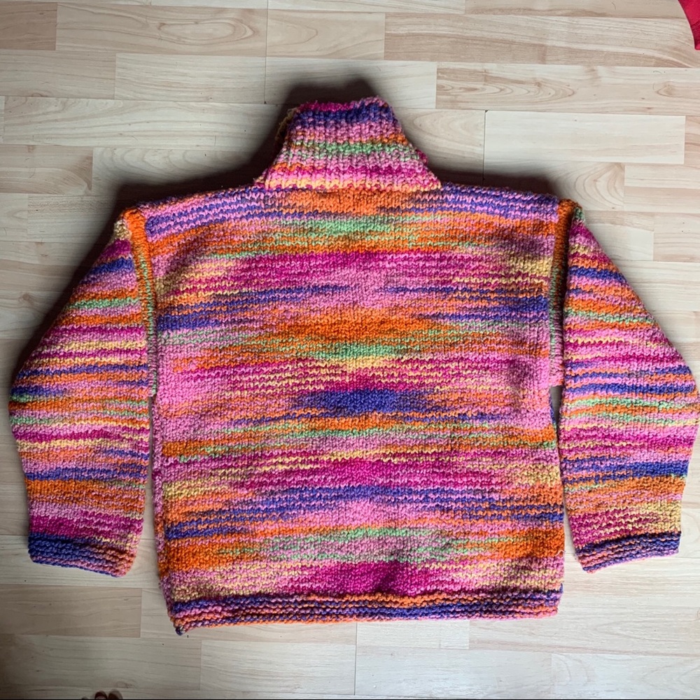Over the Rainbow 100% Wool size M zip up jacket